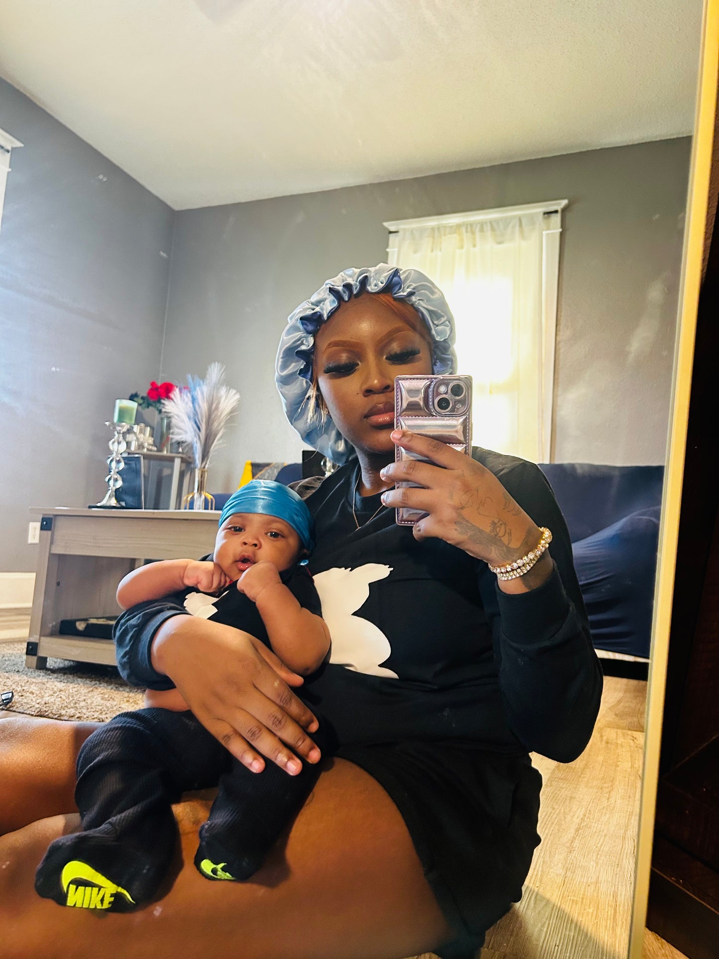 Two-Toned Reversible Silk Satin Bonnets & Solid Color Durags (Adult & Kids)