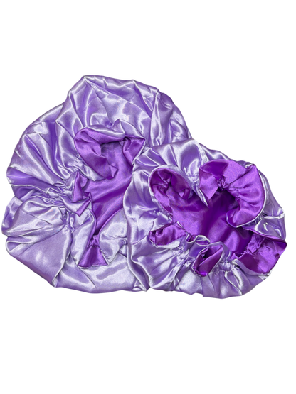Two-Toned Reversible Silk Satin Bonnets & Solid Color Durags (Adult & Kids)